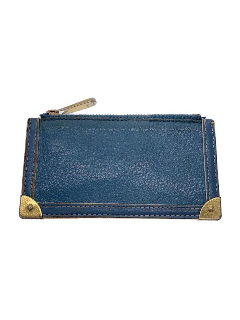 LOUIS VUITTON Card Case Wallet Leather Green